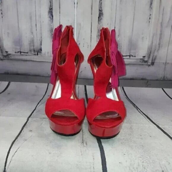 Bamboo Smooch 23 Wedge Heels - Picture 3 of 8